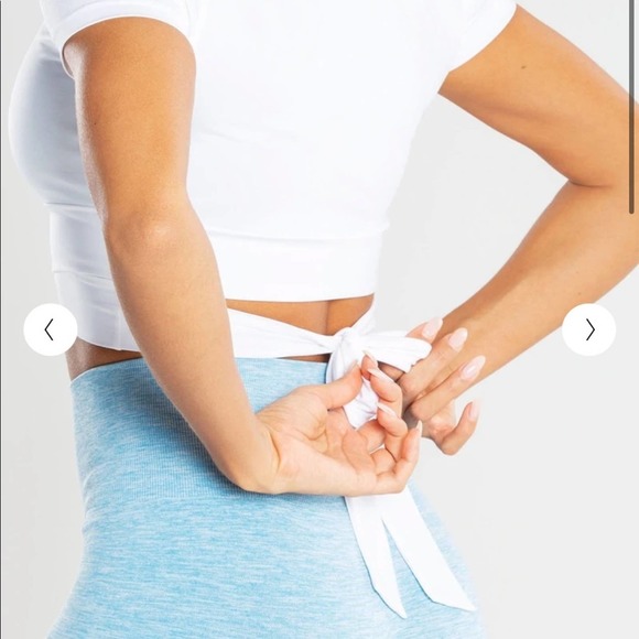 Women’s Best True Tie Crop Top | White | Size L - Picture 2 of 4